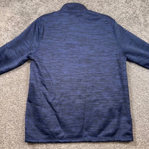 Eddie Bauer Mens Blue Heathered 1/4 Zip Pullover Fleece Sweatshirt Size Medium - Picture 6 of 7